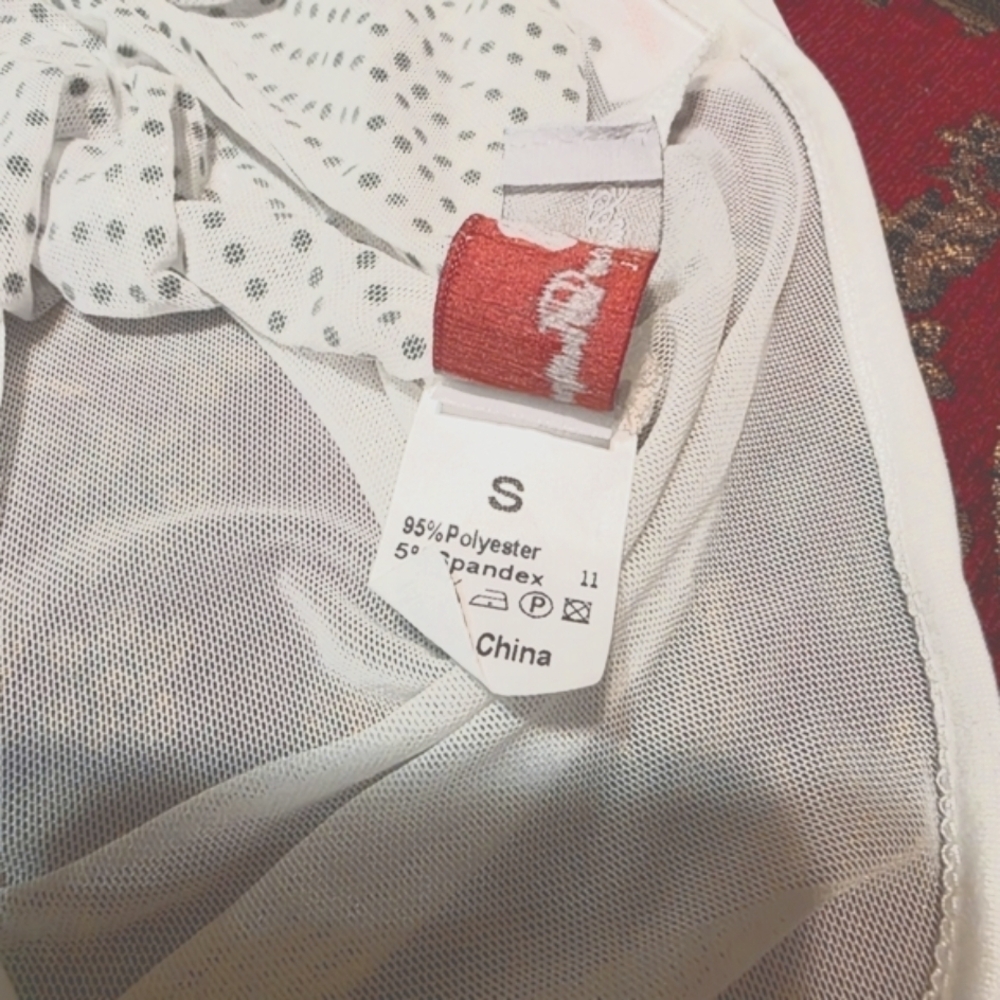 White Rhinestone Embellished Sleeveless Top - Picture 6 of 7